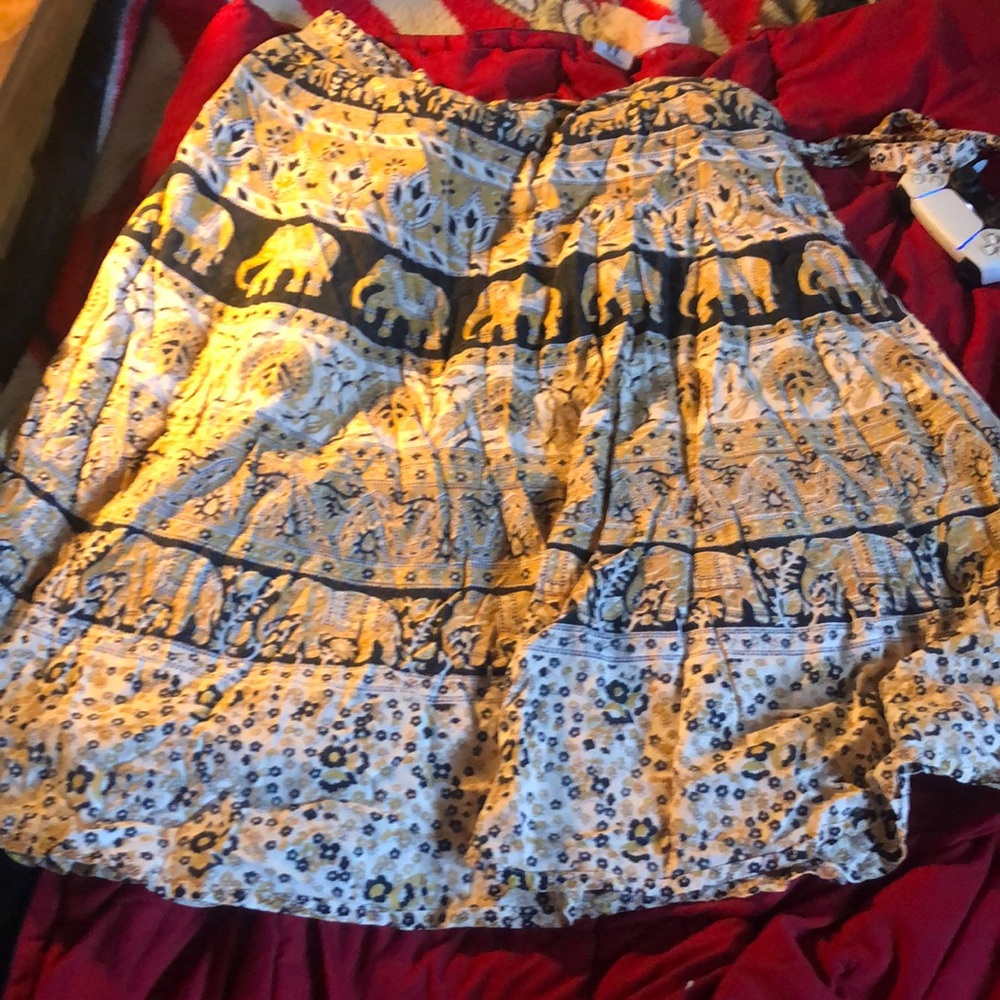 Animal art wrap around skirt